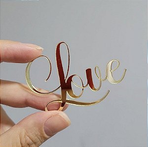 Aplique Para Bentô Cake - Love (Kit com 4 Unidades)