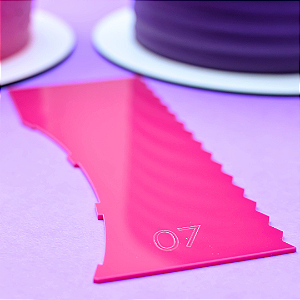 Espátula de Textura para Confeitaria - Modelo 07 Espátula para Bolo Espátula de acrílico