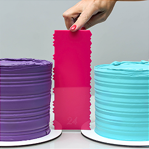 Espátula de Textura para Confeitaria - Modelo 24 Espátula para Bolo Espátula de Acrílico