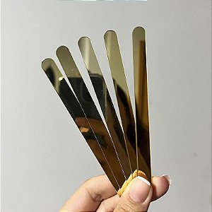 Palito de Acrílico Dourado - Kit com 5 Unidades