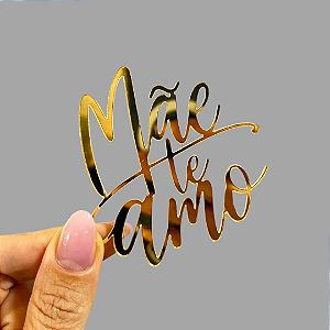 Aplique Para Bentô Cake - Mãe, Te Amo (Kit com 4 Unidades)