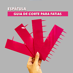 Régua Marcadora de Fatias para Bolo | Espátula Guia de Corte