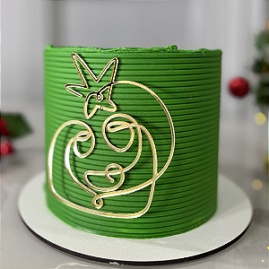 Aplique Para Bolo - Presépio Linha Dourado - Decoração de Natal