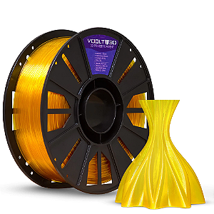 Filamento PETG Amarelo Ouro Translucido - Voolt3D - 1Kg