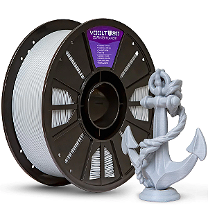 Filamento PLA Cinza Claro - Voolt3D - 1Kg