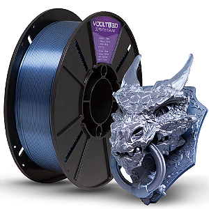 Filamento PLA  Azul Titanium V-Silk - Voolt3D - 1KG