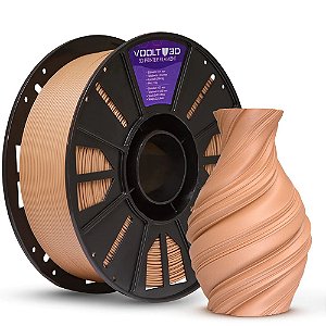 Filamento PLA Marrom Cappuccino Velvet- Voolt3D - 1Kg