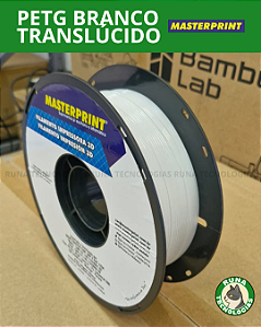 Filamento PETG Branco Translúcido- Masterprint - 1KG