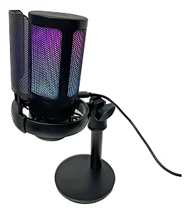 Microfone Condensador Cardióide Gamer Rgb Led