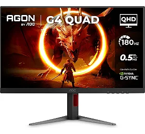 Monitor Gamer Aoc Agon Quad 27'' 180hz Base Ajustável Q27g4f Preto