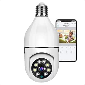 Câmera de Monitoramento Inteligente Wi-Fi 360° Full HD - Instalação em Bocal de Lâmpada E27