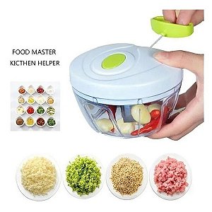 Mini Processador De Alimentos Manual 3 Lâminas Triturador Moedor Alho