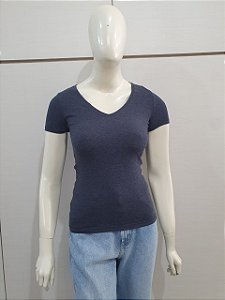 Blusa Feminina Slim Decote V