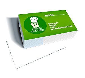 Cartão de Visita com Impressão Colorida na Frente no papel Couchê 250g