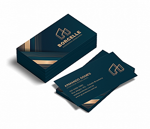 Cartão de Visita com Impressão Colorida na Frente e Verso no papel Couchê Fosco 300g