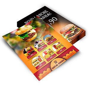 Folheto 10 x 6,9CM com Impressão Colorida na Frente e Verso no papel Couchê Brilho 90g