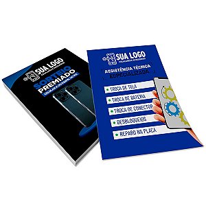 Folheto 10 x 20CM com Impressão Colorida na Frente e Verso no papel Couchê Brilho 90g