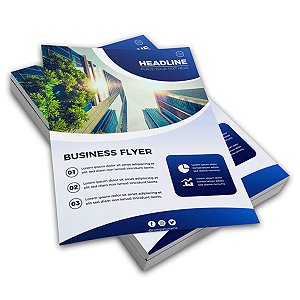 Folheto 10 x 20CM com Impressão Colorida na Frente e Verso no papel Couchê Brilho 115g