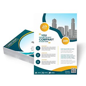 Folheto 10,5 x 21CM com Impressão Colorida na Frente e Verso no papel Couchê Brilho 150g