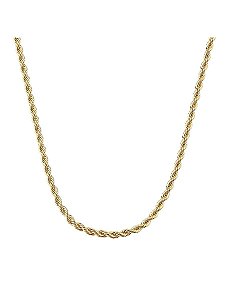 Colar Cordão Baiano Tamanho 40,0 cm Banhado a Ouro 18k