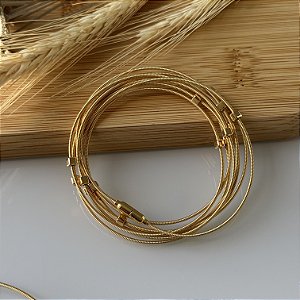 Corda Quadradinha Tamanho 1,50 m Banhado a Ouro 18k