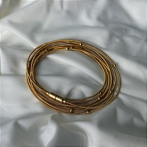 Corda Bolinha Tamanho 1,50 M Banhado a Ouro 18K