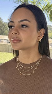 Colar Triplo Minimalista Banhado a Ouro 18k