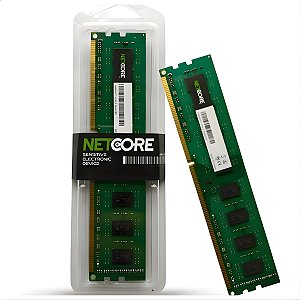 Memória RAM Para Desktop DDR3, 8GB, 1600MHz, Netcore, CL11, Verde - NET38192UD16