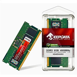 Memória RAM Para Notebook DDR5, 8GB, 4800MHz, Keepdata, CL40, Verde - KD48S40/8G