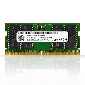 Memória RAM Para Notebook DDR5, Cap 32GB, 4800MHz, Micron, CL40, Verde, OEM - MTC16C2085S1SC48BA1 CF