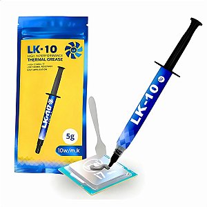 Pasta Termica Seringa, 5g, Thermal Grease LK-10, 10w/mk, Alta Performance, Cinza