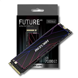 SSD NVMe, Cap 1TB, Hiksemi FUTURE LITE, M.2 2280, PCIe 4.0, Leitura: 7.000MB/s, Gravação: 6.000MB/s - 30172482344