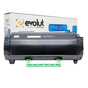 Toner Evolut Para Lexmark, 10K, Preto - MX310H