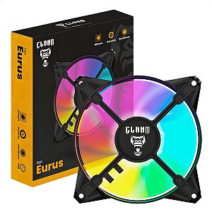 Ventoinha Cooler FAN, Clanm Eurus, 120mm, Led RGB, 4 Pinos Molex