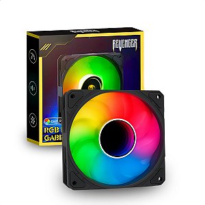 Ventoinha Cooler FAN, Revenger, 120mm, Led ARGB, 4 Pinos + 5v3, Preto - G-VR340