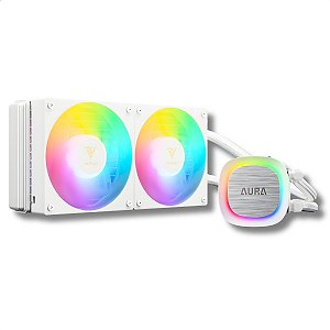 Water Cooler Gamer, Gamdias AURA GL240, 240mm, ARGB, Branco - V2 WH