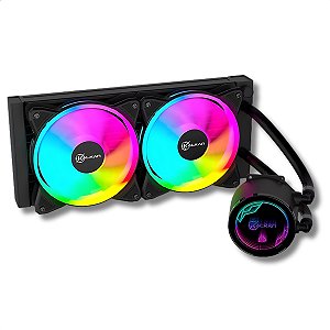 Water Cooler Gamer, Kalkan IOTA V2, 240mm, RGB, 240W TDP, Preto - KLK00068