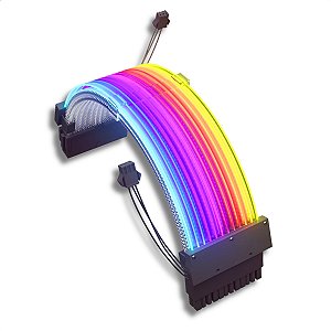 Cabo Extensor ATX para Placas-Mãe, Redragon, ARGB, 24 Pinos, Preto - RD-GCP06