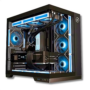 Gabinete Gamer Aquário, Kalkan Asgard, ATX, Micro-ATX, Mini-ITX, Vidro Temperado, Preto - KLK00040