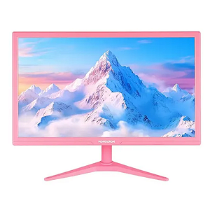 Monitor 19" HD, Monocron, 75Hz, 5ms, VGA e HDMI, VESA, Rosa - MN19R1