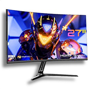 Monitor Gamer Curvo 27" FULL HD, Duex, VA, 240Hz, 1ms, FreeSync/G-Sync, HDMI/DP, Preto - DXMO27CF240S