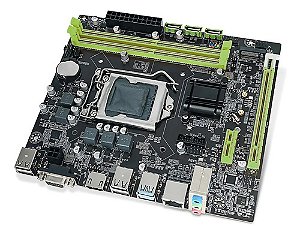 Placa-Mãe H110, Get, Intel LGA1151, mATX, DDR4, M.2, NVMe, Gigalan, Preto - 72891