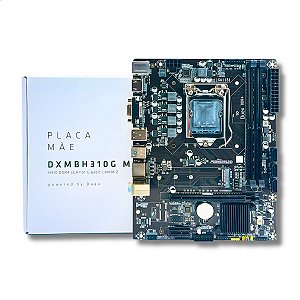Placa-Mãe H310, Duex, Intel LGA1151, mATX, DDR4, M.2, NVMe, Gigalan, Preto - DXMBH310G M2