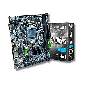 Placa-Mãe H61, Clanm, Intel LGA1155, mATX, DDR3, M.2, NVMe, Gigalan, Preto - H61-M2PRO