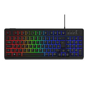 Teclado Membrana Gamer 85%, Clanm ZENN, Rainbow, USB, Knob e FN,  Preto - 13386