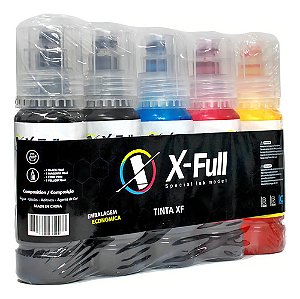 Tinta X-Full (Kit C/5) Para Epson Eco Tank L3108~L6198/ET2700~ET7750/EW-M571~EW-M970, 70ml, Ultra, XF Serie 500