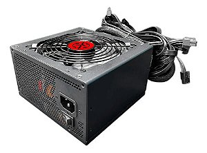 Fonte ATX 650W, Kalkan MAXPOWER, 80 Plus Bronze, PFC Ativo, Bivolt Automático, Com Cabo De Energia, Preto - MP-0750W-B