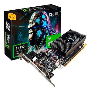 Placa de Vídeo 4GB GDDR3, Clanm, GT730, NVIDIA GeForce, 128-bit, HDMI/DVI/VGA - PC-GT730-4GD3-128Bit-A