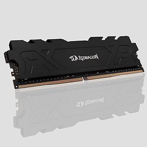 Memória RAM Gamer Para Desktop DDR4, Cap 16GB, 3200MHz, Redragon RAGE, Com Dissipador, CL16, Preta - GM-708