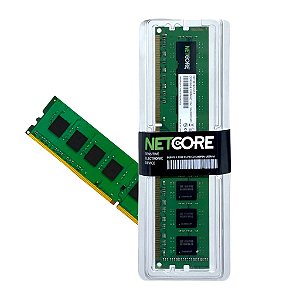 Memória RAM Para Desktop DDR4, 8GB, 2400MHz, Netcore, CL17, Preto - NET48192UD24